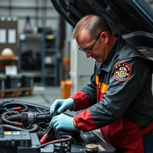 auto technician working