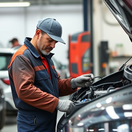 auto technician working