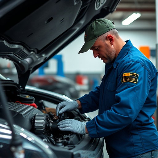 auto technician working
