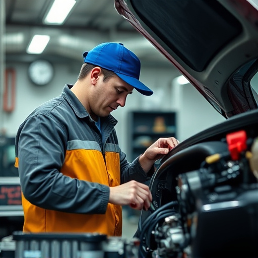 auto technician working