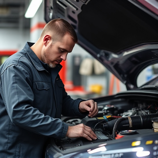auto technician working
