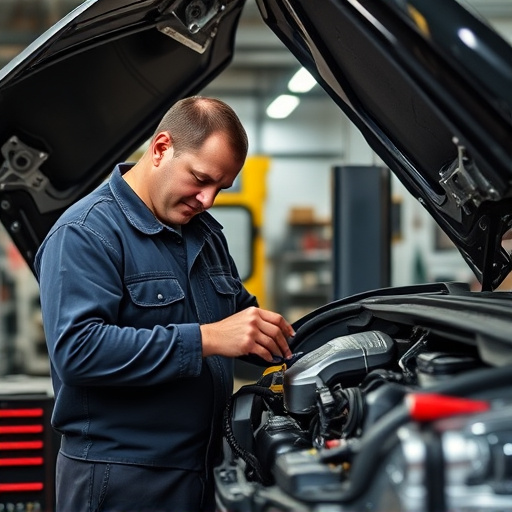 auto technician working