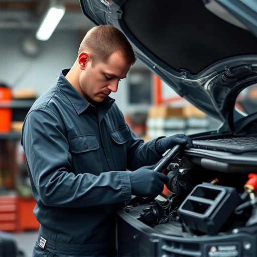 auto technician working