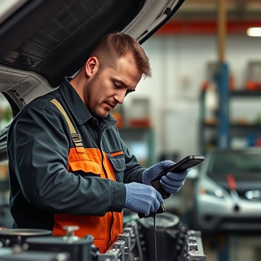 auto technician working