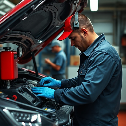 auto technician working