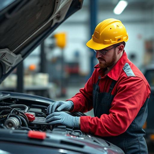 auto technician working