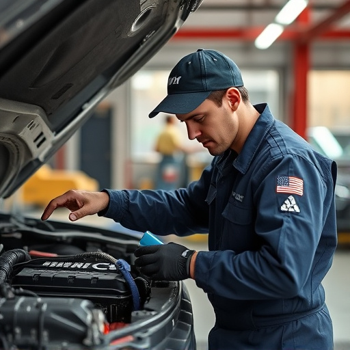 auto technician working