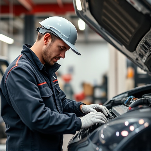 auto technician working