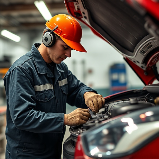 auto technician working