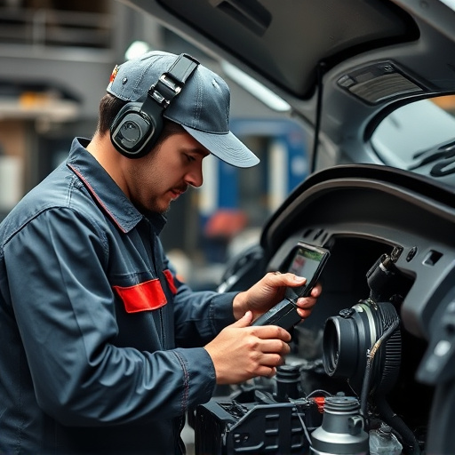 auto technician working