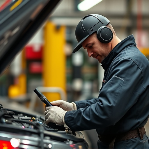 auto technician working