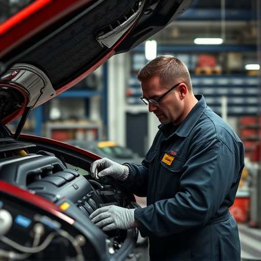 auto technician working