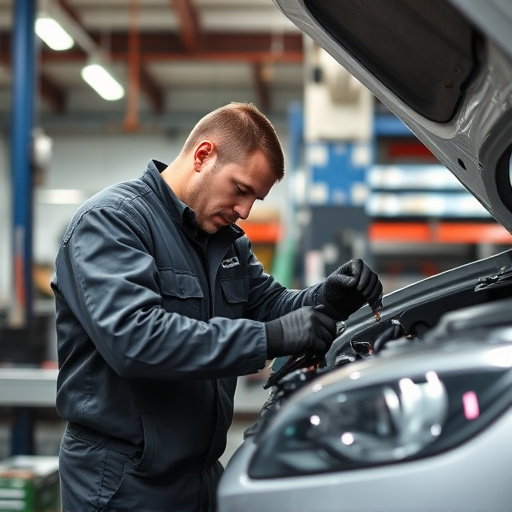 auto technician working