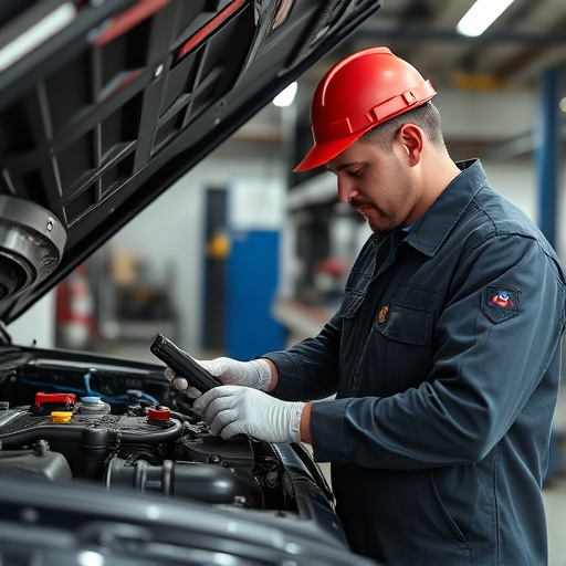 auto technician working