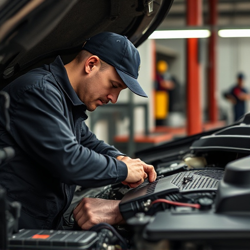 auto technician working