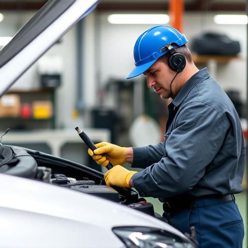 auto technician working