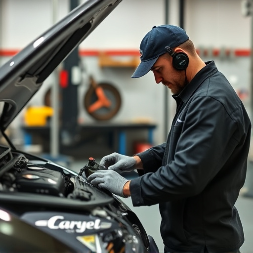 auto technician working