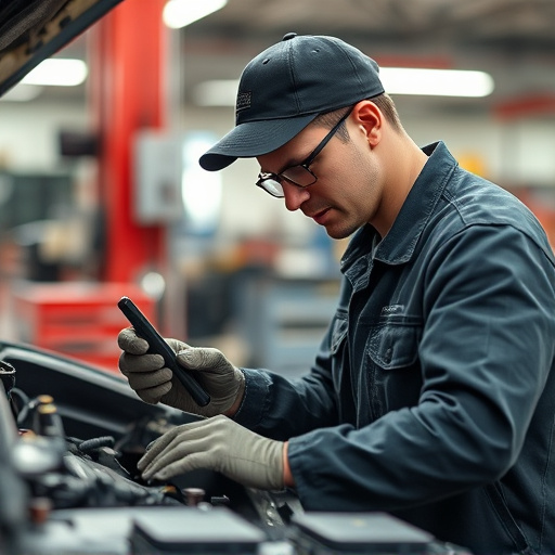 auto technician working