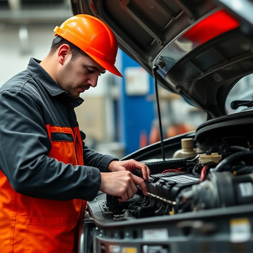 auto technician working