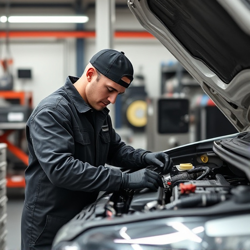 auto technician working