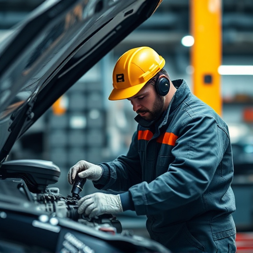 auto technician working