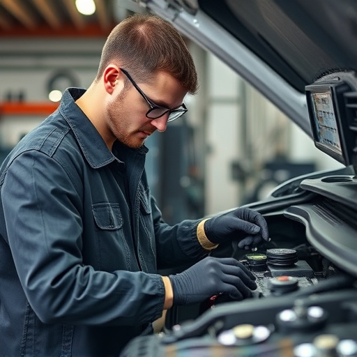 auto technician working