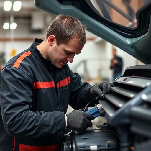 auto technician working