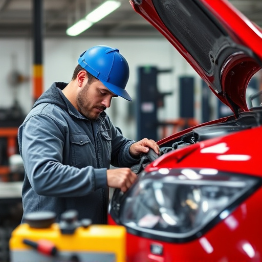 auto technician working