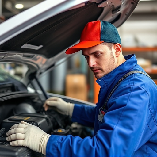 auto technician working