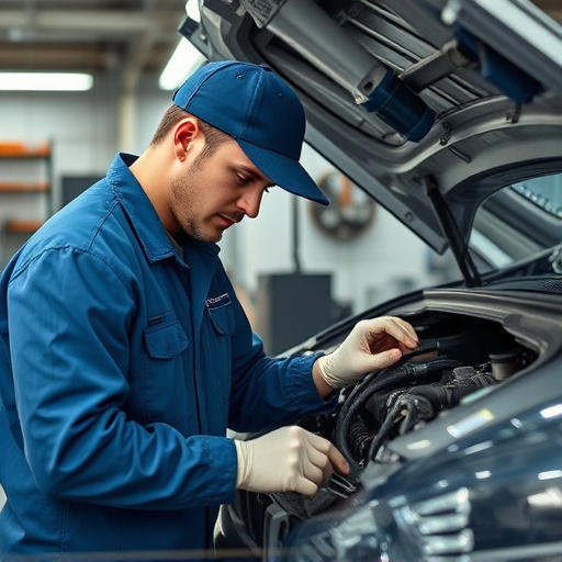 auto technician working