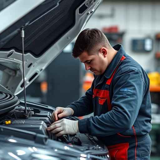 auto technician working