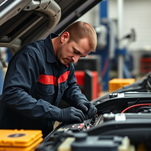 auto technician working