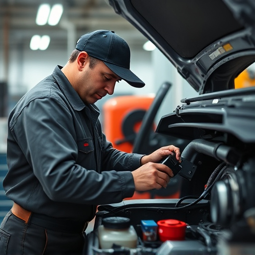 auto technician working