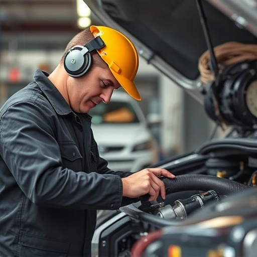 auto technician working