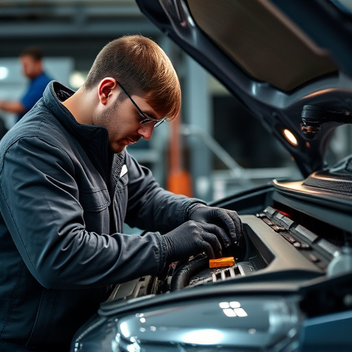 auto technician working