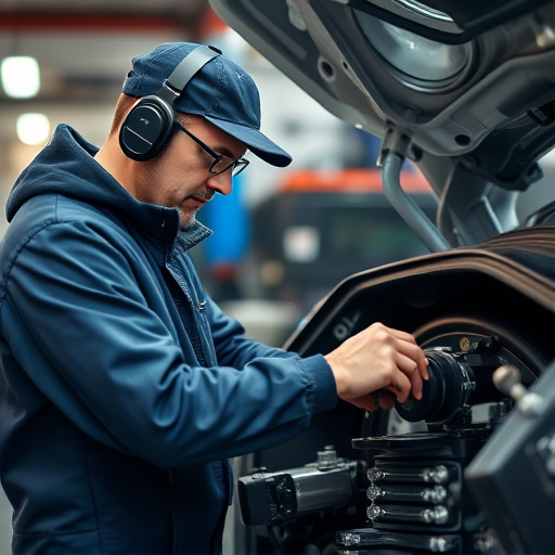 auto technician working