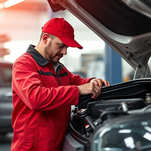 auto technician working