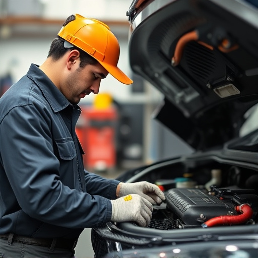 auto technician working