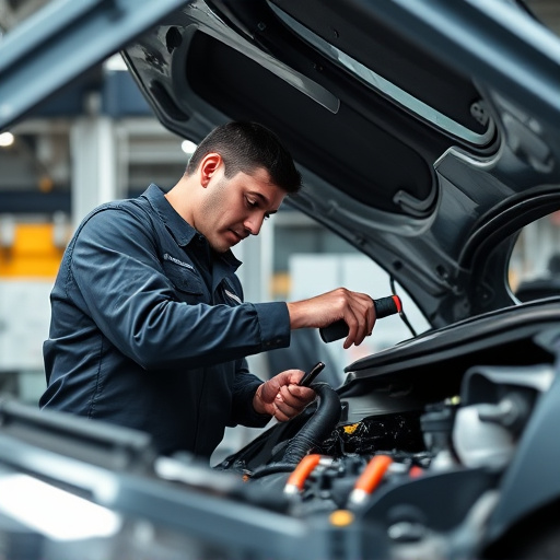 auto technician working