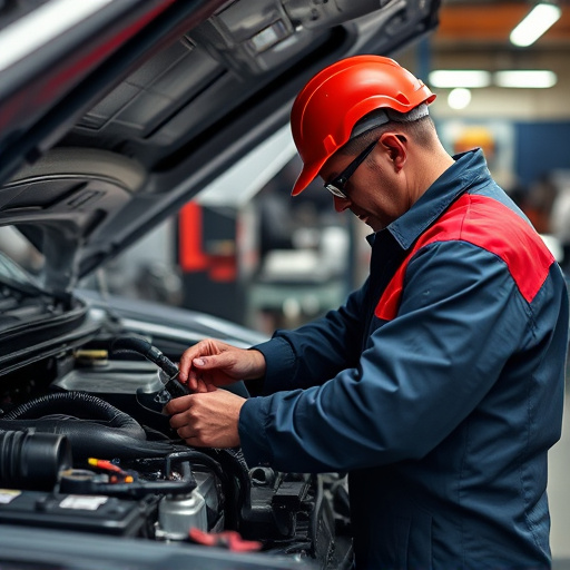 auto technician working