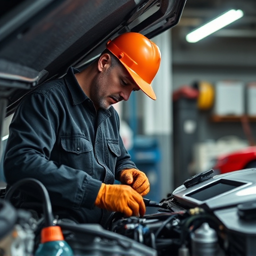 auto technician working