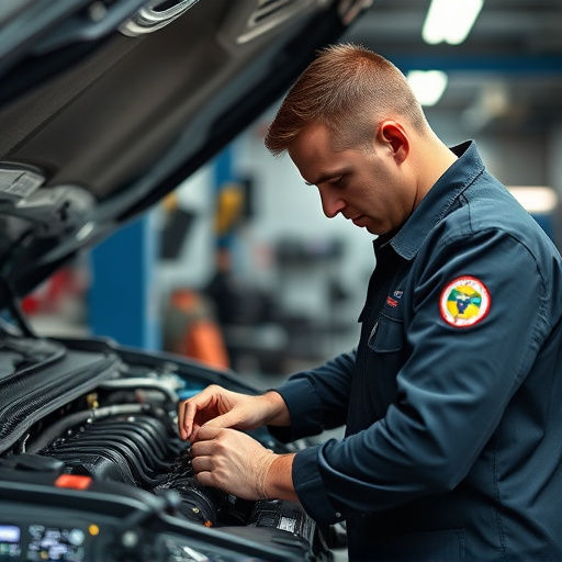 auto technician working