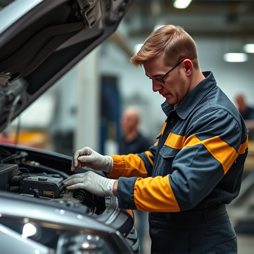 auto technician working