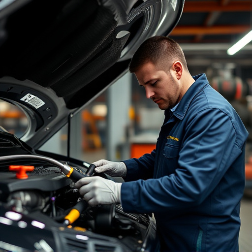auto technician working