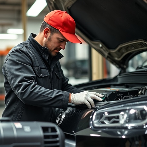auto technician working