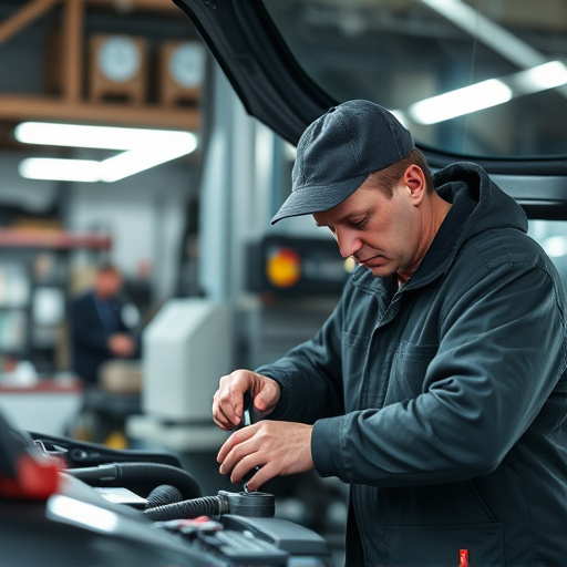 auto technician working