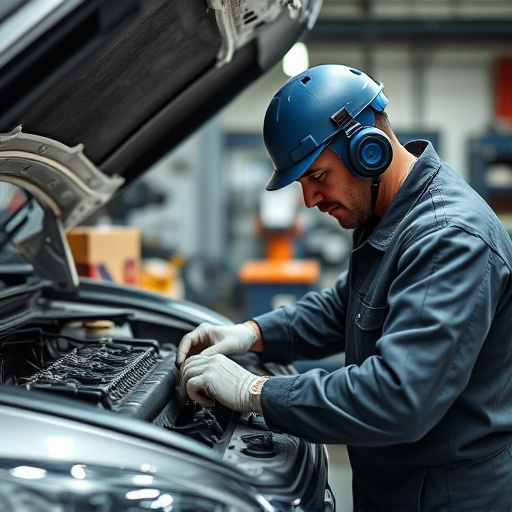 auto technician working