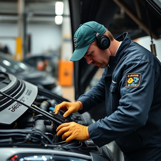 auto technician working