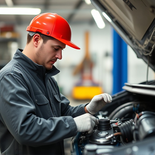 auto technician working