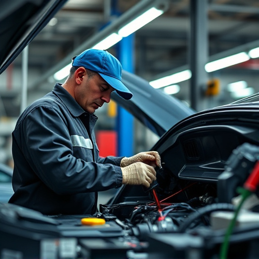 auto technician working